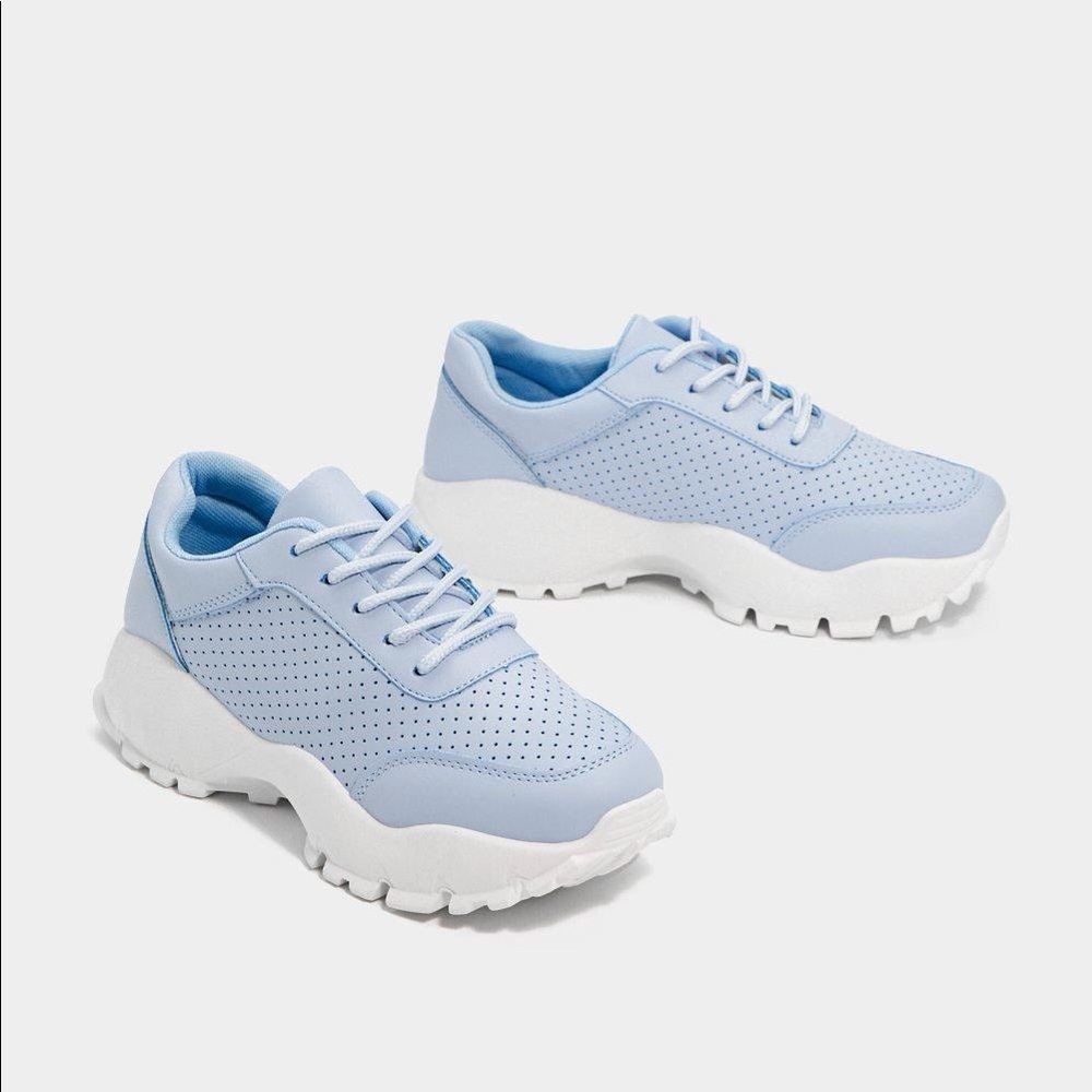Women's Nasty Gal Light Blue Sneakers Size 9.5 US (7 UK)